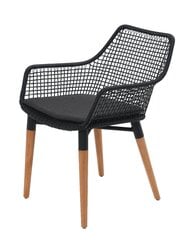 Садовое кресло Toro, черный/коричневый цвет цена и информация | скамейка со столиком | 220.lv
