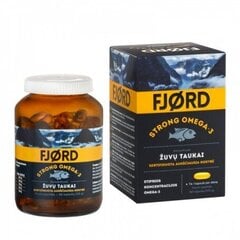 Uztura bagātinātājs Fjord Strong Omega-3 zivju eļļa kapsulas N80 cena un informācija | Vitamīni, preparāti, uztura bagātinātāji labsajūtai | 220.lv