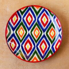 Ляган (узбекская тарелка), Rishtan, 32 см разноцветный цена и информация | Посуда, тарелки, обеденные сервизы | 220.lv