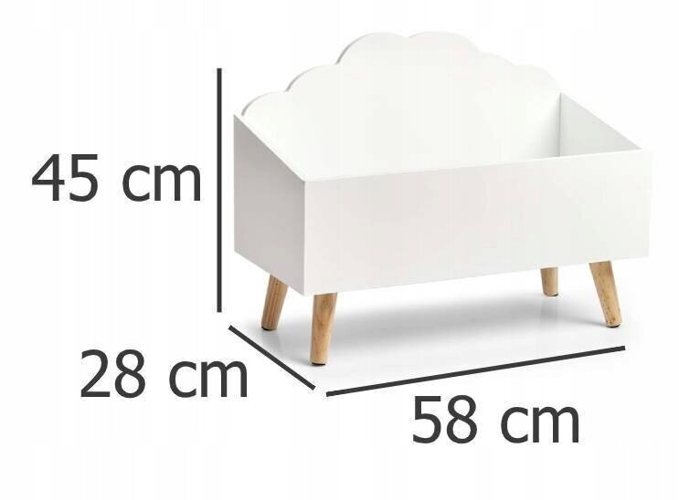 Kaste rotaļlietu un grāmatu glabāšanai Zeller Cloud, balta cena un informācija | Plaukti bērnu istabai | 220.lv