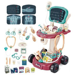 Mazā ārsta komplekts ratiņos, 29 gab. cena un informācija | Attīstošās rotaļlietas | 220.lv
