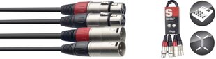 Stagg, 2 x XLR, 60 см цена и информация | Кабели и провода | 220.lv