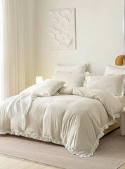 Ruffle Trim gultas veļas komplekts (200x230 cm), 3 daļas cena un informācija | Gultas veļas komplekti | 220.lv