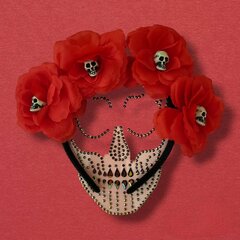 Набор для празднования Хэллоуина: Ободок Frida и стразы для украшения лица, цвет красный цена и информация | Карнавальные костюмы, парики и маски | 220.lv