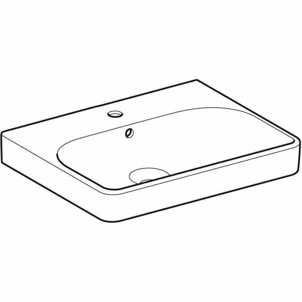 Izlietne Geberit Smyle Square 60x48 cena un informācija | Izlietnes | 220.lv