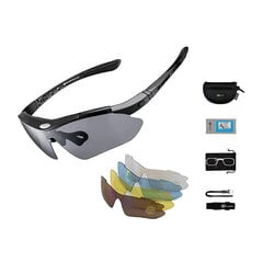 Riteņbraukšanas brilles Rockbros 10003, melnas cena un informācija | Sporta brilles | 220.lv