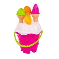 Набор игрушек для песка в форме мороженого x3 + ложки цена и информация | Надувные и пляжные товары | 220.lv