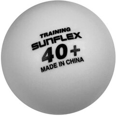 Galda tenisa bumbiņas Sunflex, 6gb, baltas cena un informācija | Galda tenisa bumbiņas | 220.lv