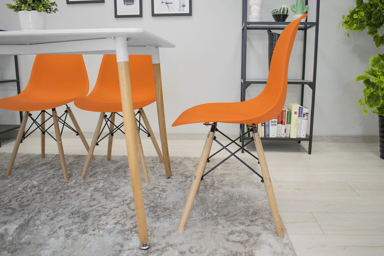 2 krēslu komplekts Osaka, oranžs/brūns cena un informācija | Virtuves un ēdamistabas krēsli | 220.lv