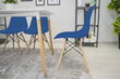 2 krēslu komplekts Osaka, zils/brūns cena un informācija | Virtuves un ēdamistabas krēsli | 220.lv