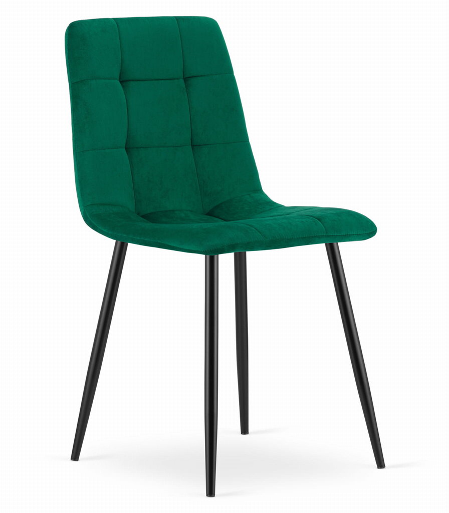 3 krēslu komplekts Kara, zaļš cena un informācija | Virtuves un ēdamistabas krēsli | 220.lv
