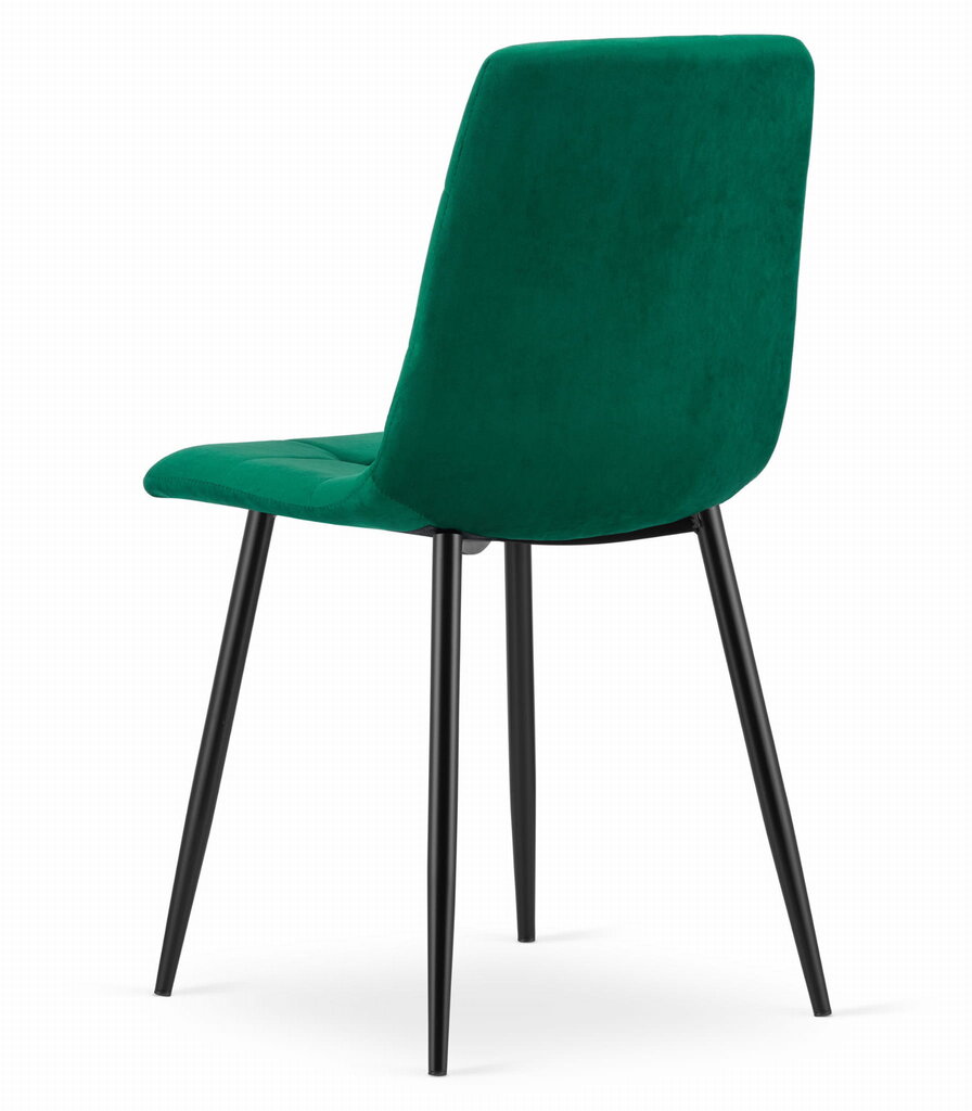 3 krēslu komplekts Kara, zaļš cena un informācija | Virtuves un ēdamistabas krēsli | 220.lv