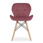 3 krēslu komplekts Lago, rozā cena un informācija | Virtuves un ēdamistabas krēsli | 220.lv