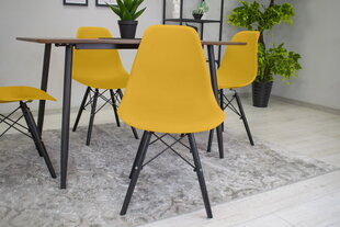 3 krēslu komplekts Osaka, dzeltens/melns cena un informācija | Virtuves un ēdamistabas krēsli | 220.lv