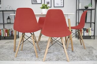 Комплект из 3 стульев Osaka, красный/коричневый цена и информация | Стулья для кухни и столовой | 220.lv