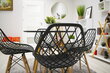 3 krēslu komplekts Sakai, melns/brūns cena un informācija | Virtuves un ēdamistabas krēsli | 220.lv