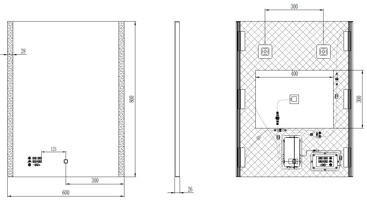 LED spogulis Melbourne WiFi, 60x80 cm cena un informācija | Vannas istabas spoguļi | 220.lv