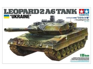 Konstruktors Tamiya - Leopard 2A6 Tank Ukraine, 1/35, 25207 cena un informācija | Konstruktori | 220.lv