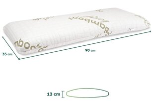 Ортопедическая подушка Flowen Bamboo memory foam 90x30 см цена и информация | Подушки | 220.lv