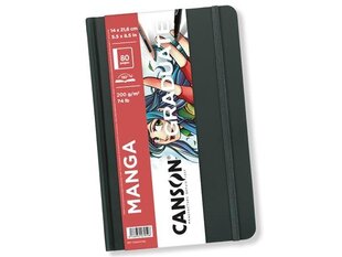 Zīmēšanas bloks Graduate Manga 14x21.6cm/200g ar gumiju, 40 lapas cena un informācija | Burtnīcas un papīra preces | 220.lv