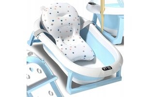 Saliekamā bērnu vanna ar termometru un spilvenu Xbay, zila/balta цена и информация | Maudynių prekės | 220.lv