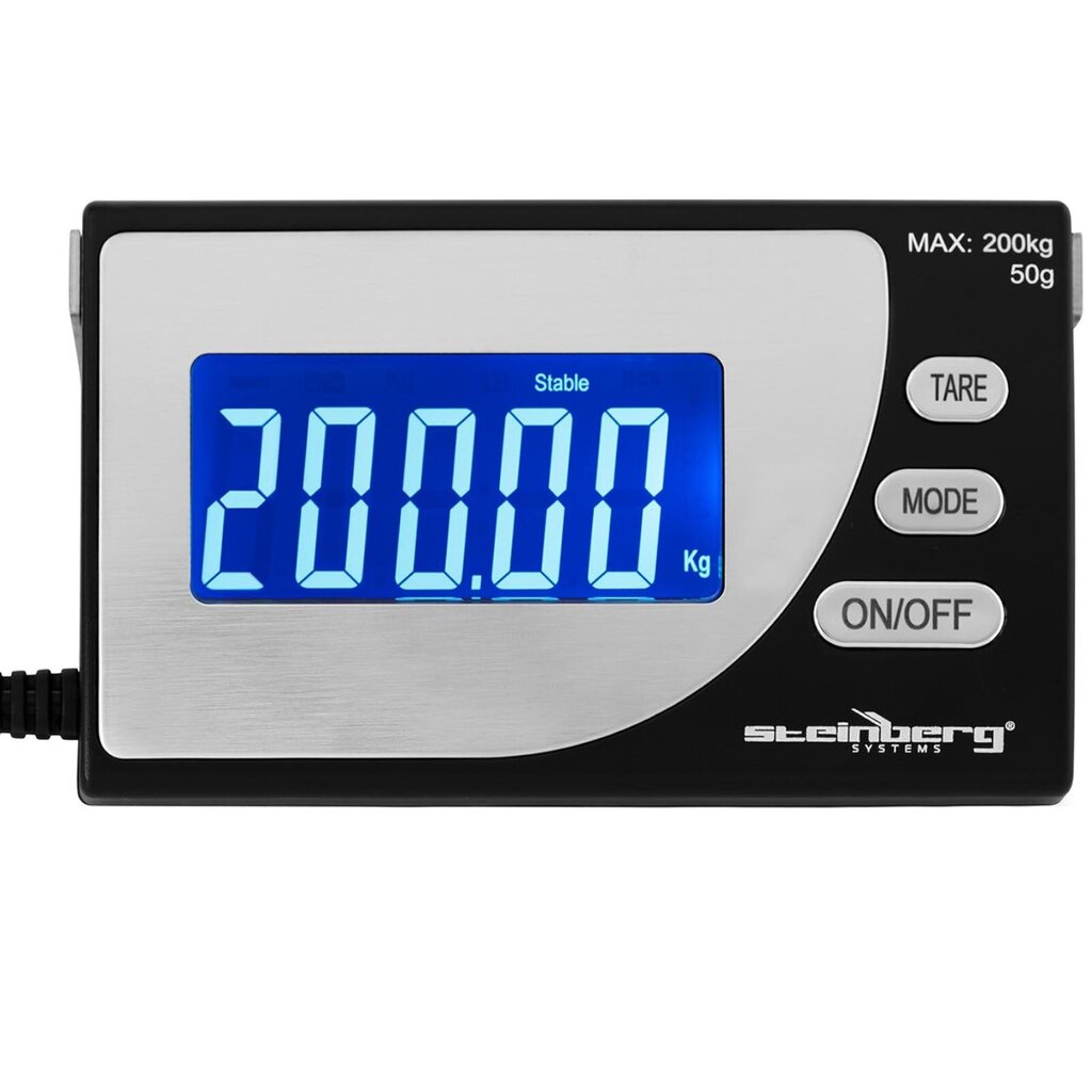 Industriālie paku svari līdz 200 kg / 0,1 g LCD USB cena un informācija | Industriālie svari | 220.lv