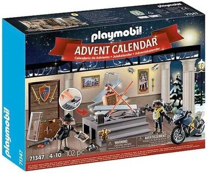 71347 Ограбление музея Адвент-календарь PLAYMOBIL®, 102 дет. цена и информация | Конструкторы и кубики | 220.lv