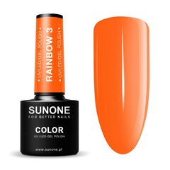 Гибридный лак SunOne 5г Rainbow 3, оранжевый цена и информация | Лаки для ногтей, укрепители | 220.lv
