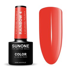 Гибридный лак SunOne 5г Rainbow 4, красный цена и информация | Лаки для ногтей, укрепители | 220.lv