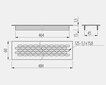 Ventilācijas grils alumīnija krāsā, 480 x 60 mm,GTV cena un informācija | Ventilatori vannas istabai | 220.lv