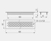 Ventilācijas režģis, pulēts tērauds, 480 x 60 mm,GTV cena un informācija | Ventilatori vannas istabai | 220.lv