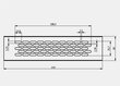 Ventilācijas grils, matēta tērauda krāsa, 245 x 60 mm,GTV цена и информация | Ventilatori vannas istabai | 220.lv