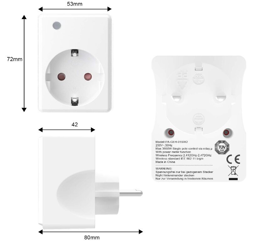 Ucomen Wlan viedais spraudnis cena un informācija | Elektrības slēdži, rozetes | 220.lv