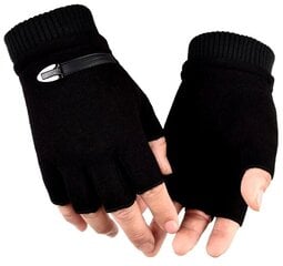 Мужские зимние перчатки S107, черные цена и информация | Мужские шарфы, шапки, перчатки | 220.lv