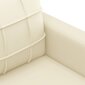 Trīsvietīgs dīvāns vidaXL, 180 cm, krēmkrāsas cena un informācija | Dīvāni | 220.lv