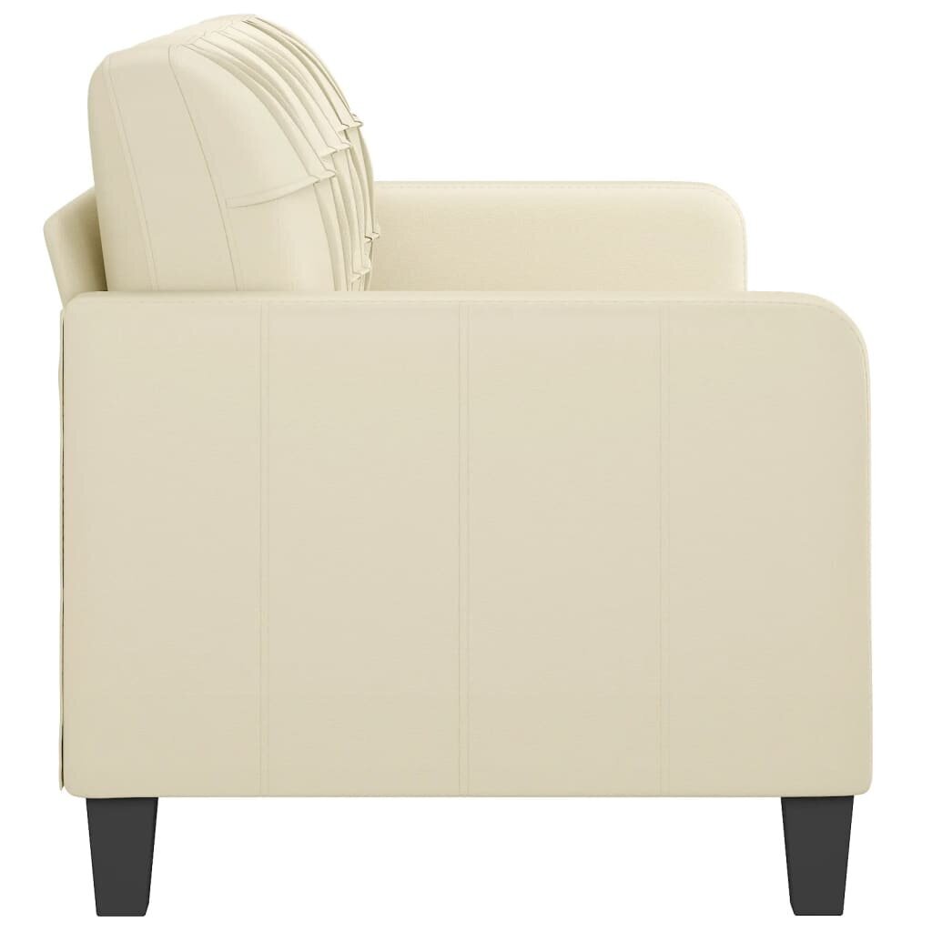 Trīsvietīgs dīvāns vidaXL, 180 cm, krēmkrāsas cena un informācija | Dīvāni | 220.lv