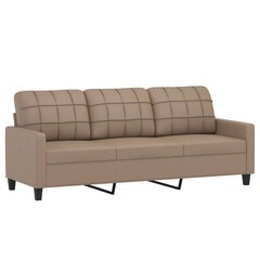 Trīsvietīgs dīvāns vidaXL, 180 cm, brūns цена и информация | Диваны | 220.lv