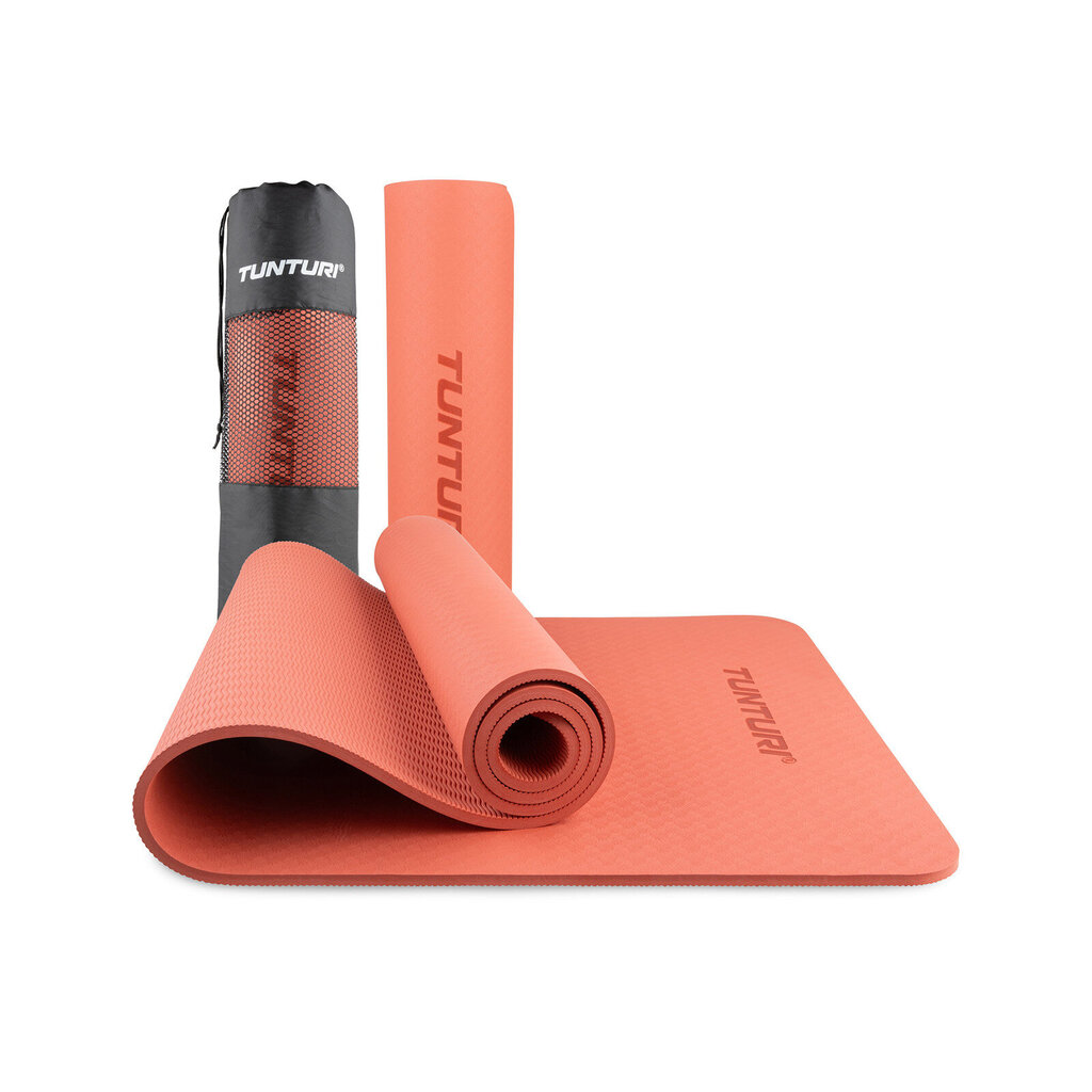 Jogas paklājiņš Tunturi Yogamat 8mm, rozā цена и информация | Vingrošanas paklāji | 220.lv