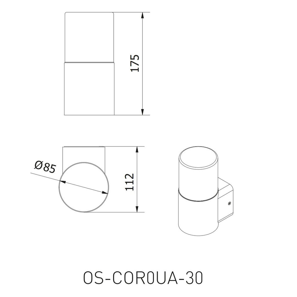 Dārza fasādes lampa GTV Corta-Au Os-Coroua-30 cena un informācija | Āra apgaismojums | 220.lv