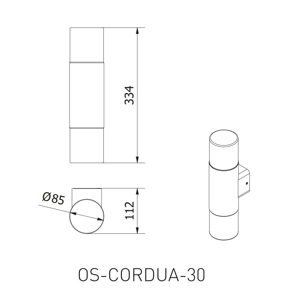 Āra sienas lampa GTV Corta cena un informācija | Āra apgaismojums | 220.lv