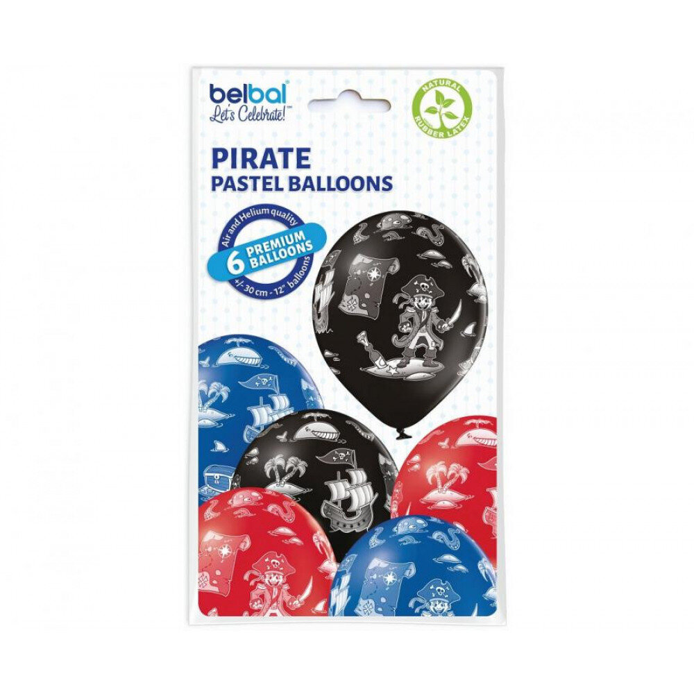 Balonu komplekts - Pirāti, 6 gab. цена и информация | Baloni | 220.lv