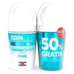 Dezodorants Isdin Roll-on Lambda Control Intense 48h, 2 X 50 ml cena un informācija | Dezodoranti | 220.lv