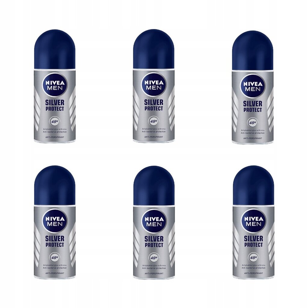 Nivea Sudraba aizsargā vīriešu antiperspirantus 6gab. cena un informācija | Dezodoranti | 220.lv