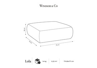 Пуф Windsor & Co  Lola, бежевый цвет цена и информация | Кресла-мешки и пуфы | 220.lv