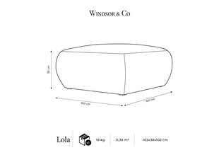 Pufs Windsor & Co Lola, rozā цена и информация | Кресла-мешки и пуфы | 220.lv