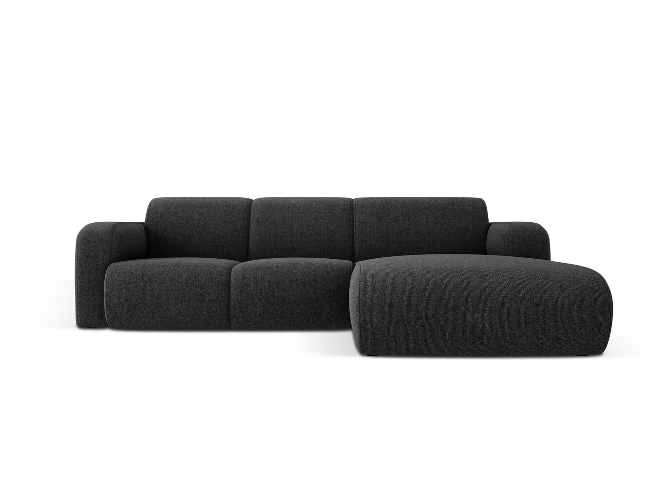 Labās puses dīvāns Windsor & Co Lola, 250x170x72 cm, melns цена и информация | Stūra dīvāni | 220.lv