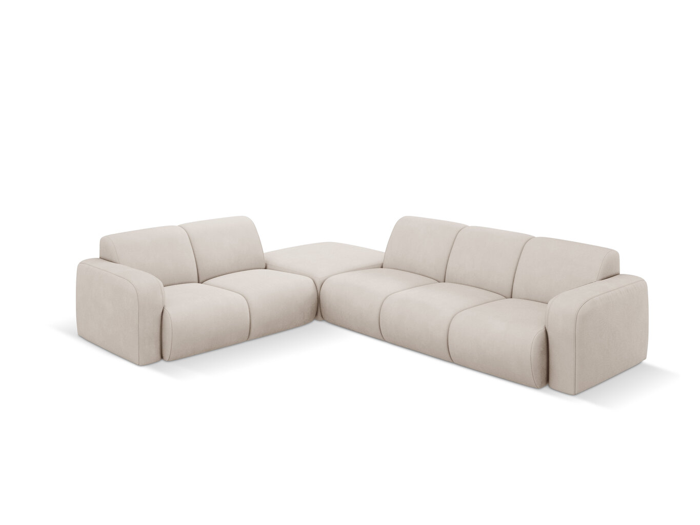 Kreisās puses stūra dīvāns Windsor & Co Lola, 315x250x72 cm, smilškrāsas cena un informācija | Stūra dīvāni | 220.lv