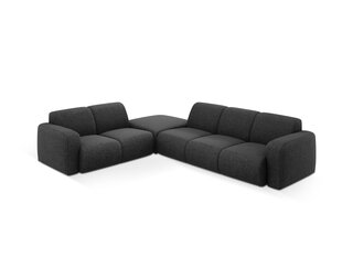 Kreisās puses stūra dīvāns Windsor & Co Lola, 315x250x72 cm, melns цена и информация | Угловые диваны | 220.lv