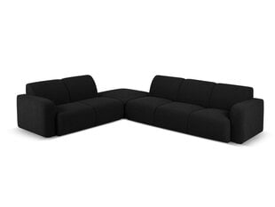 Sešvietīgs kreisās puses dīvāns Windsor & Co Lola, 315x250x72 cm, melns цена и информация | Угловые диваны | 220.lv