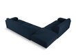 Sešvietīgs kreisās puses dīvāns Windsor & Co Lola, 315x250x72 cm, tumši zils cena un informācija | Stūra dīvāni | 220.lv